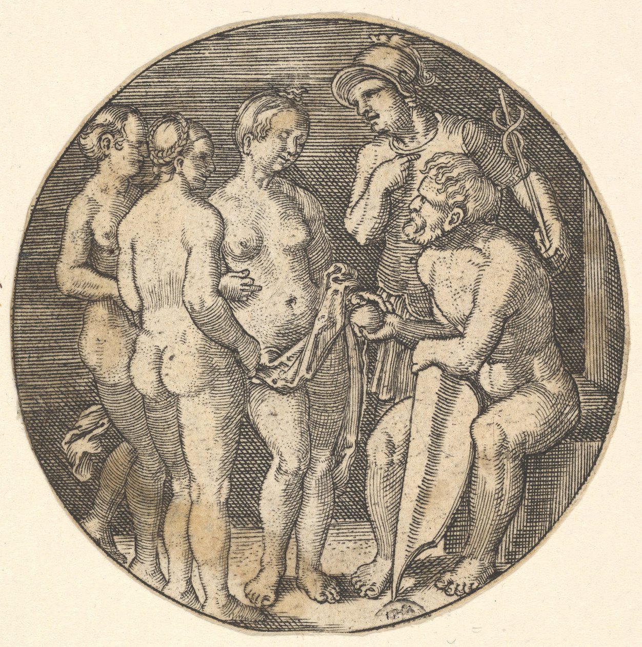 Oordeel van Parijs kopie, 16e eeuw door Barthel Beham