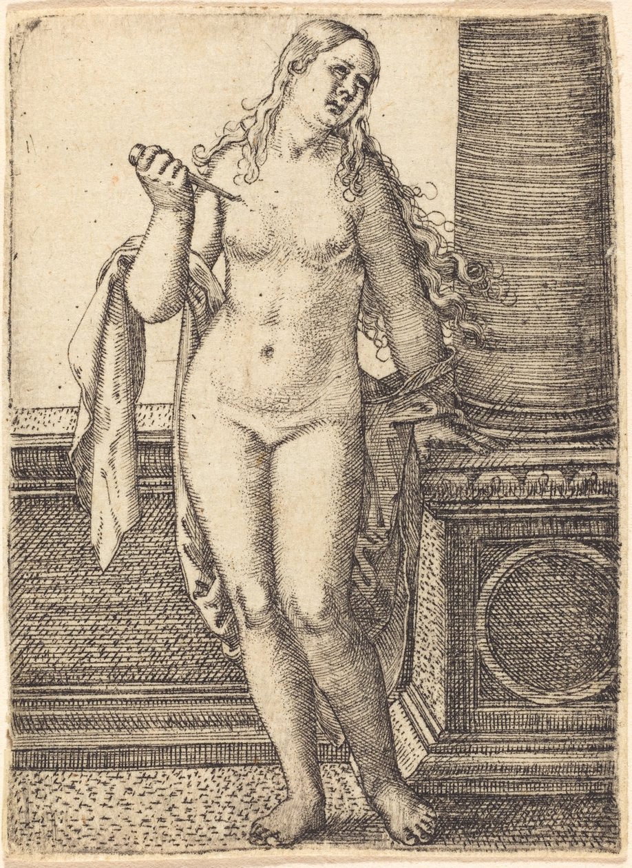 Lucretia Staand bij een Zuil door Barthel Beham