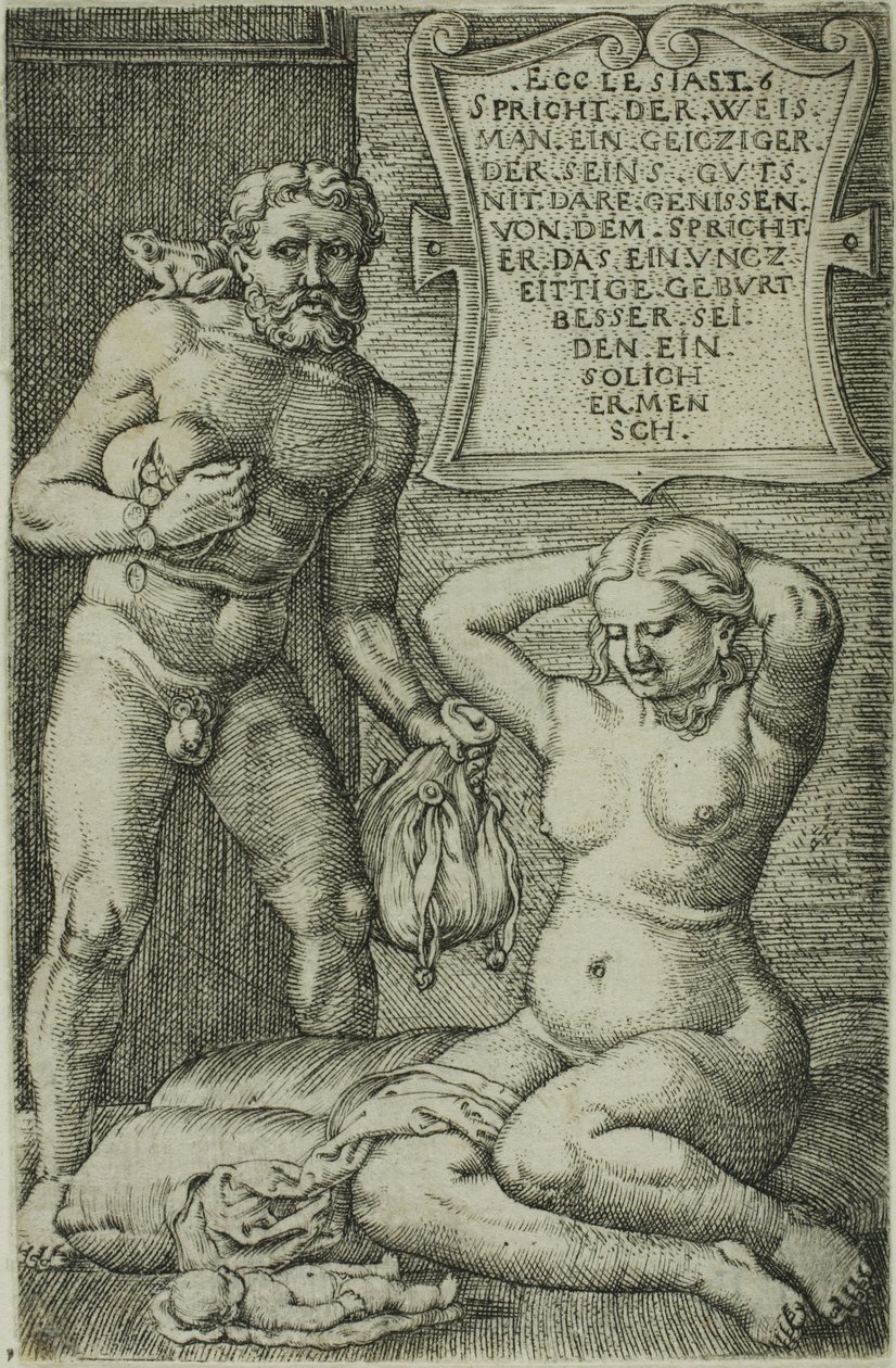De Vrek en de Miskraam door Barthel Beham