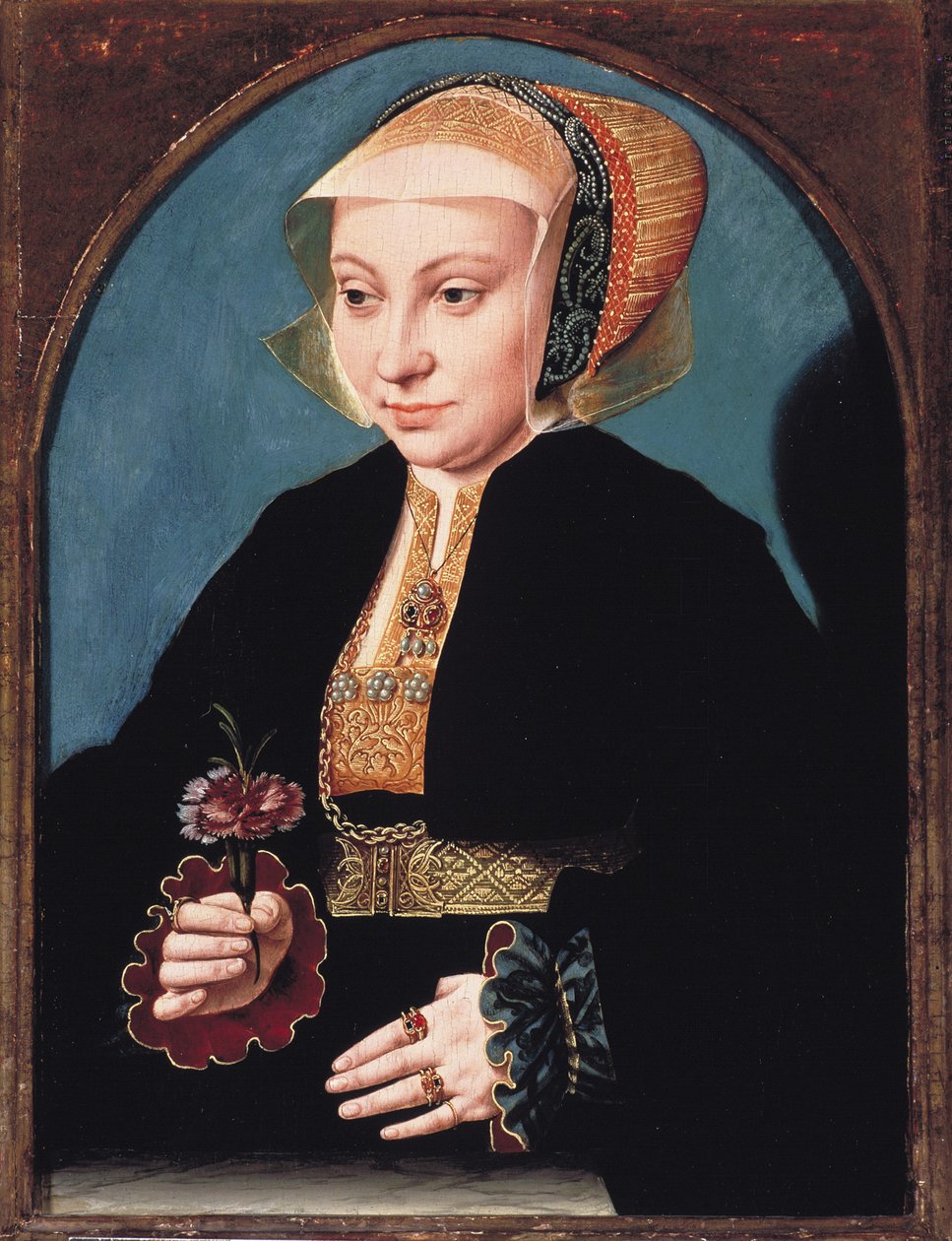 Portret van een Dame, ca. 1539 door Bartholomaeus Bruyn