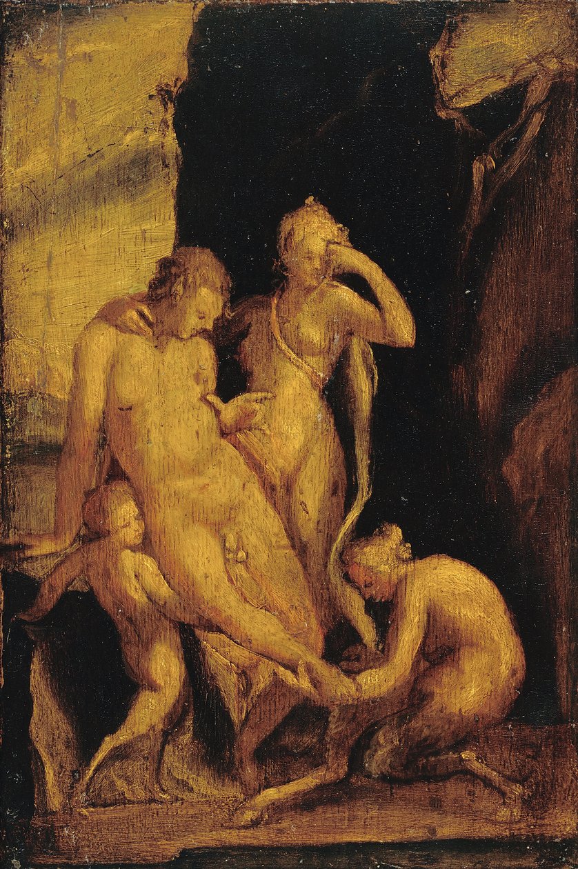 Faun met Gewonde Voet door Bartholomaeus Spranger