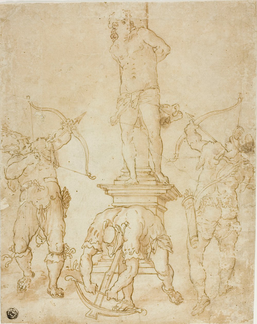 Martelaarschap van Sint Sebastiaan door Bartholomaeus Spranger
