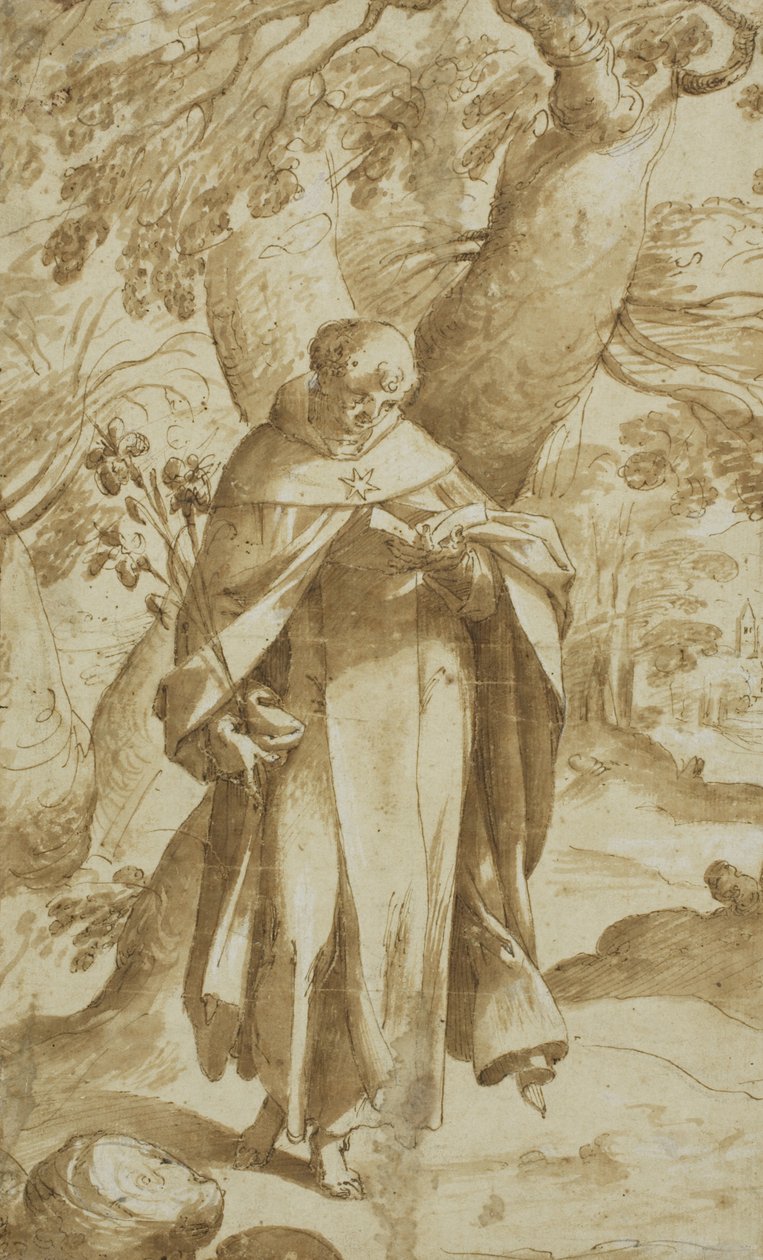 Sint Dominicus Lezend door Bartholomaeus Spranger