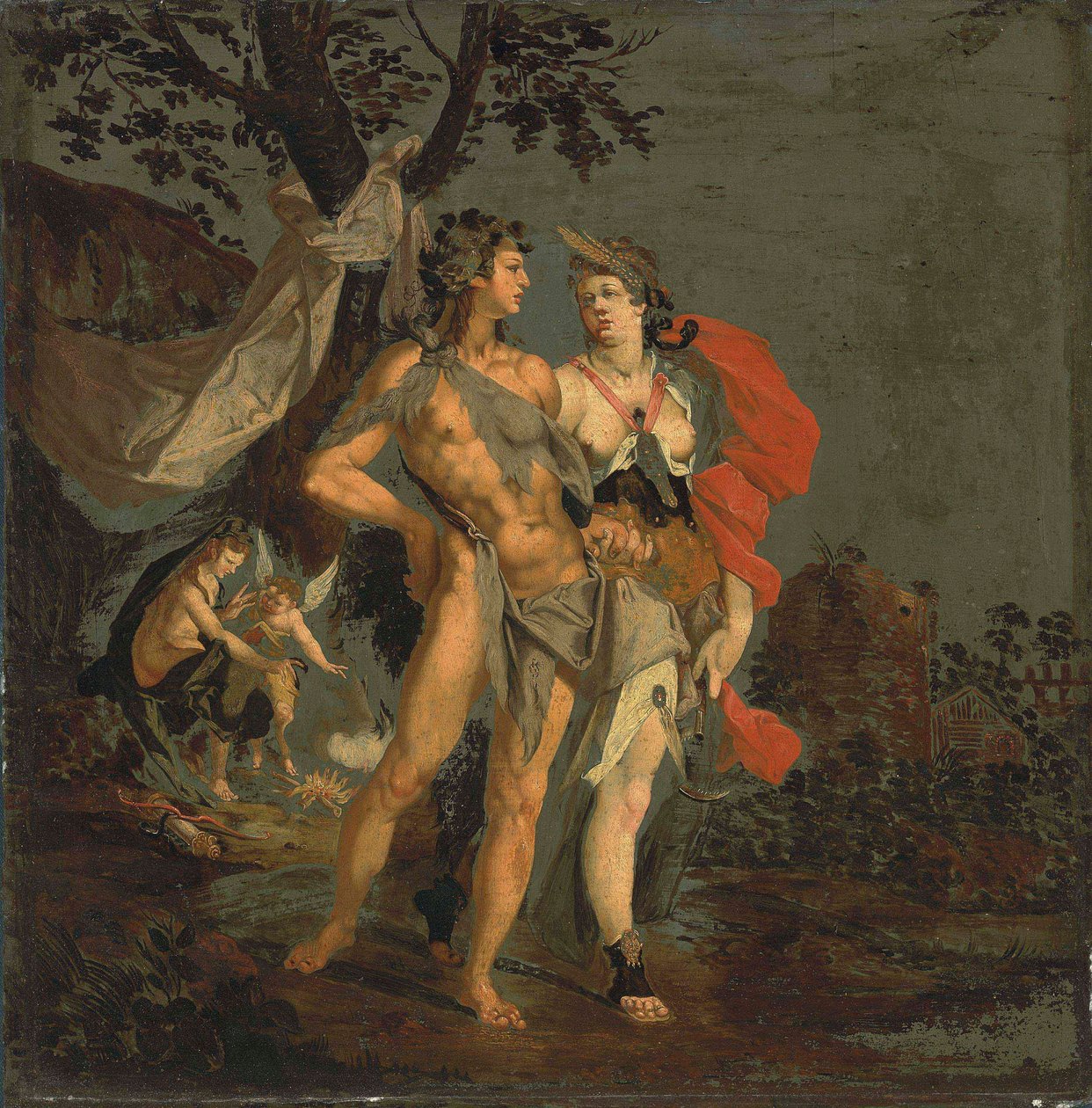 Sine Baccho et Cerere friget Venus door Bartholomeus Spranger