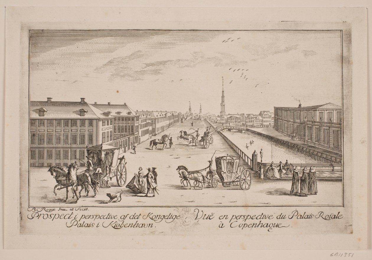 Frederiksholms kanaal, t.v. Prinsens Palæ door Bartholomæus Roque