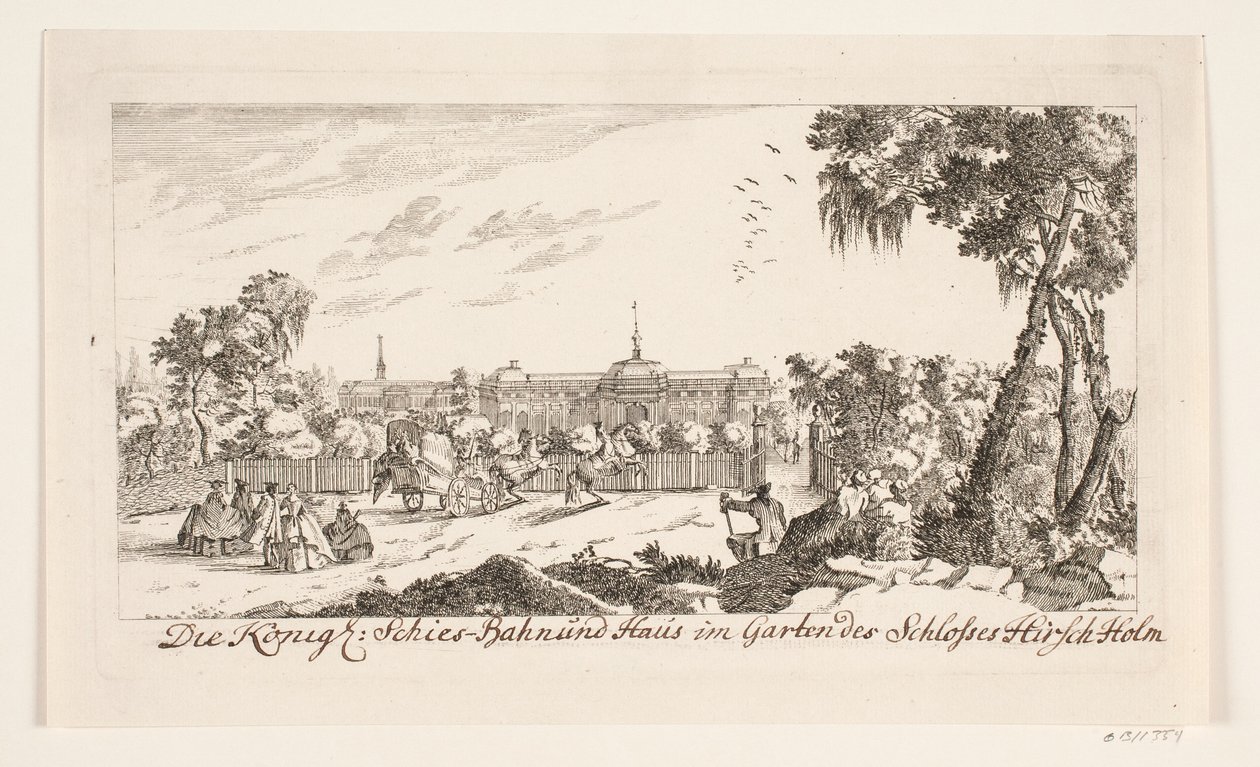 Schietbaan bij Hørsholm Slot door Bartholomæus Roque