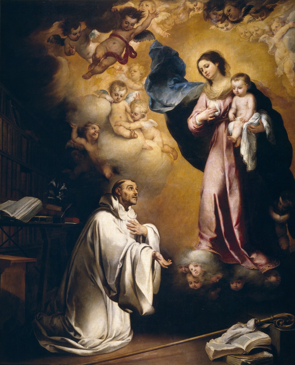 Verschijning van de Maagd aan Sint Bernardus door Bartolomé Esteban Murillo