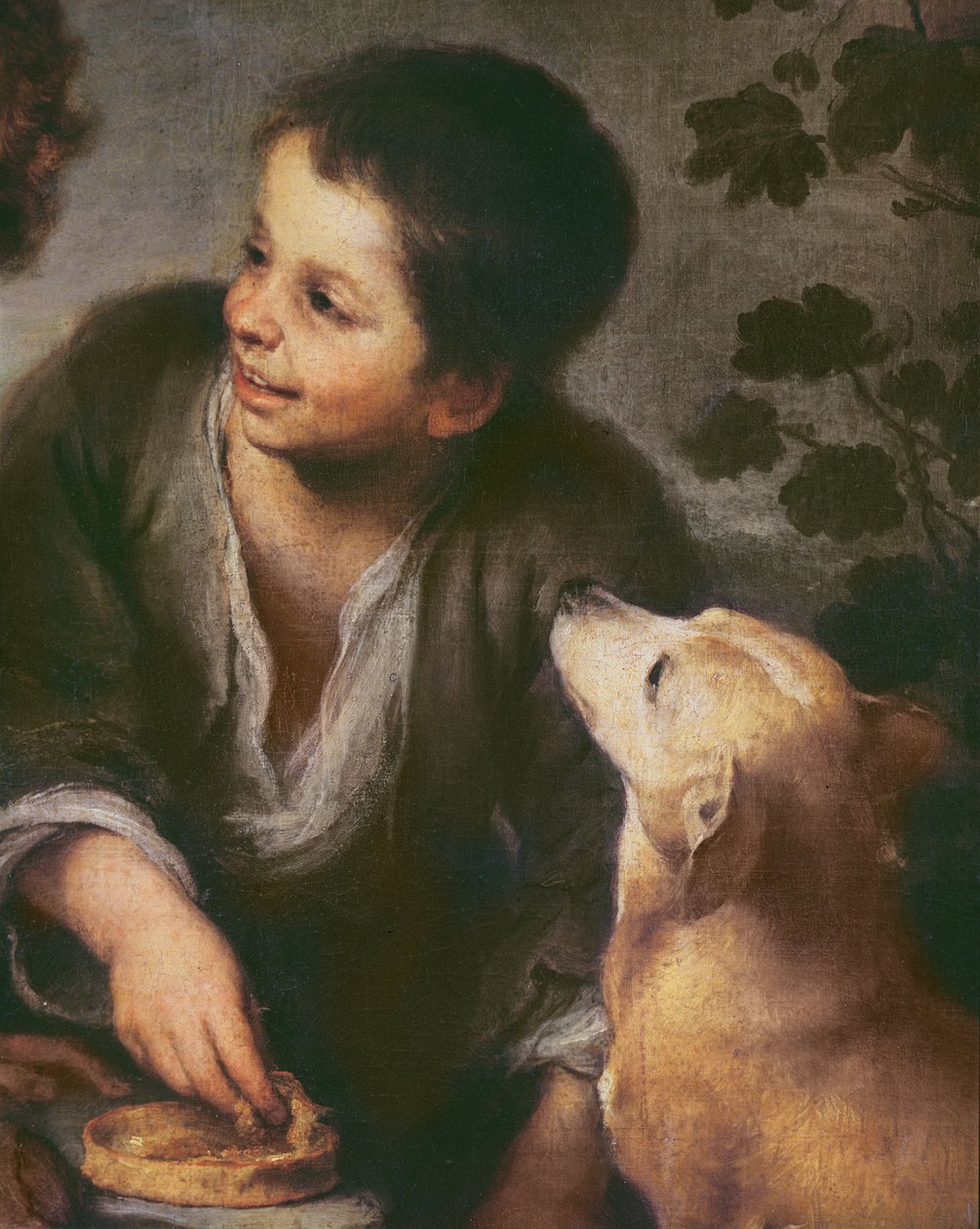 Detail van kinderen die een taart eten, 1670-75 door Bartolomé Esteban Murillo