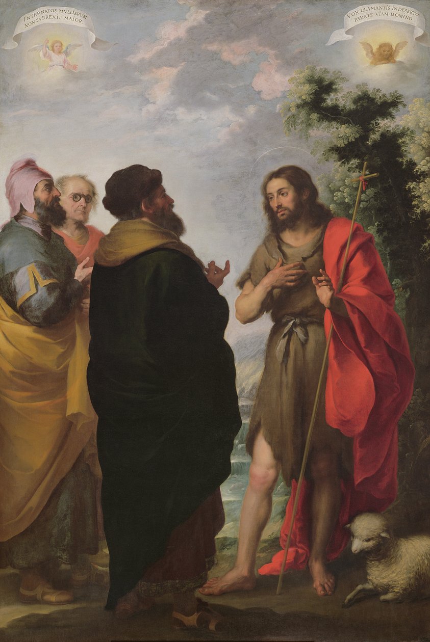 St. Johannes de Doper met de schriftgeleerden en Farizeeën, ca. 1655 door Bartolomé Esteban Murillo