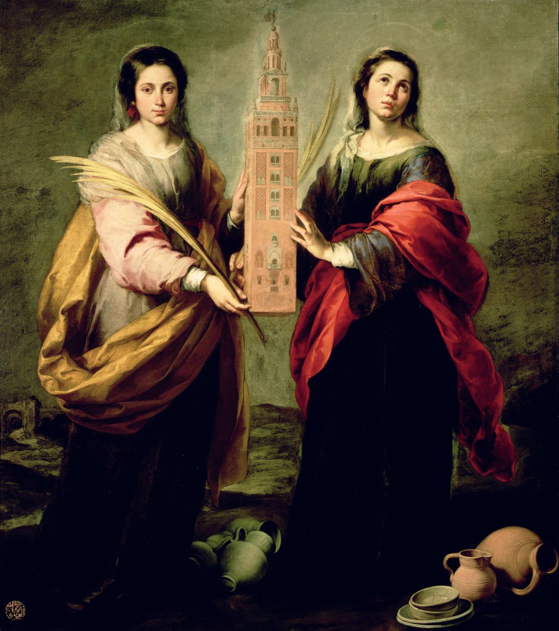 St. Justina en St. Rufina, 1675 door Bartolomé Esteban Murillo
