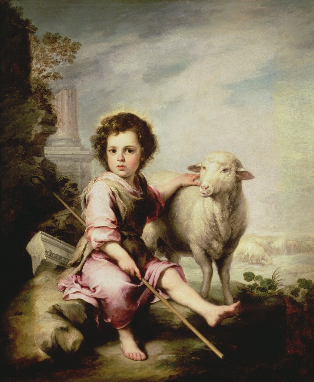 De Goede Herder, c.1650 door Bartolomé Esteban Murillo