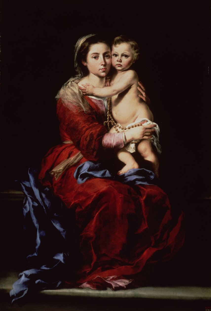 De Maagd van de Rozenkrans, c.1650 door Bartolomé Esteban Murillo