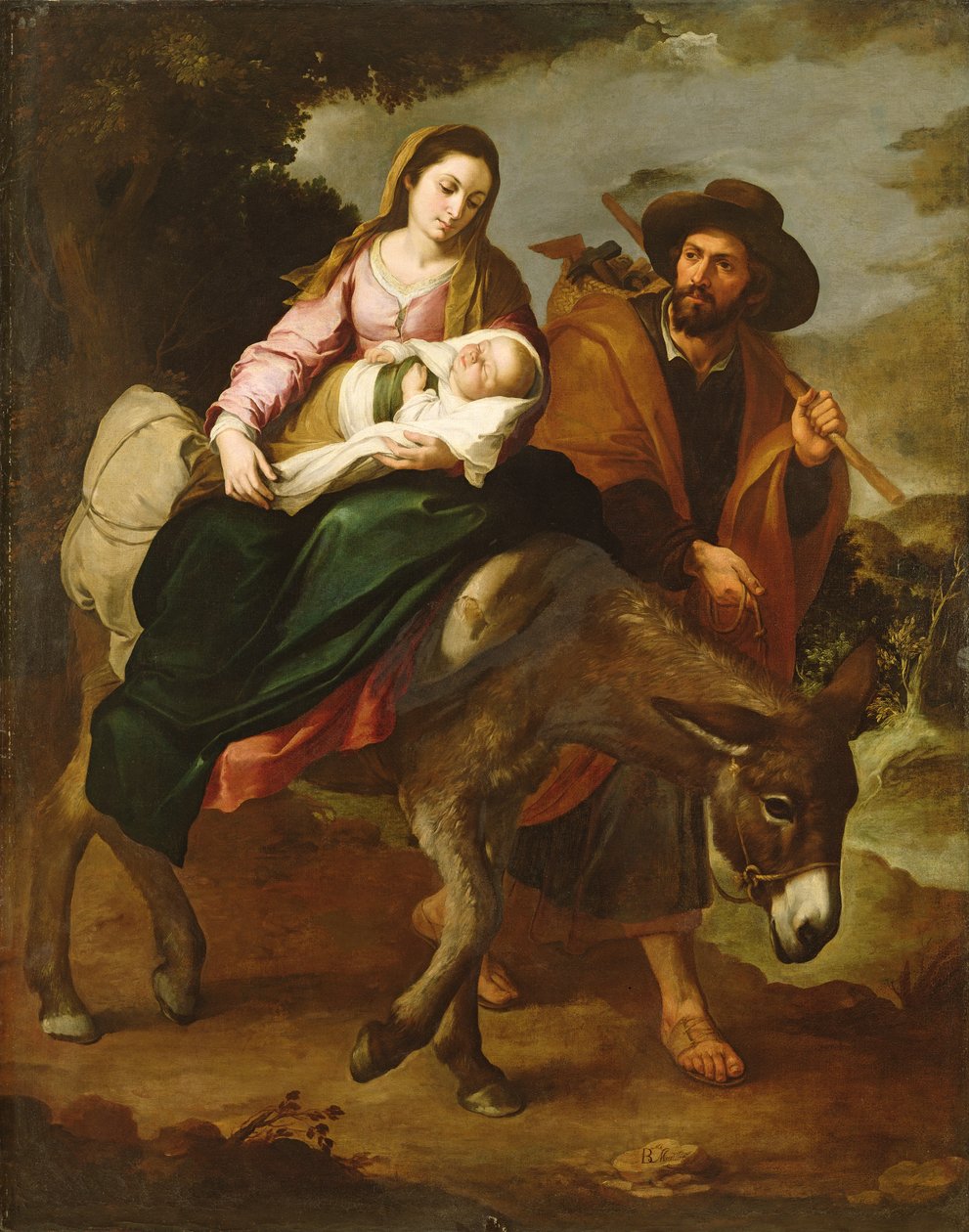 De vlucht naar Egypte door Bartolomé Esteban Murillo
