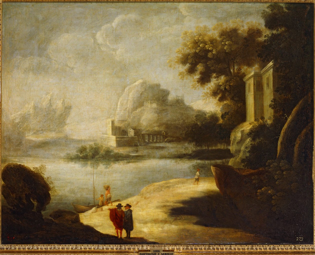 Landschap ... (olieverf op doek) door Bartolomé Esteban Murillo