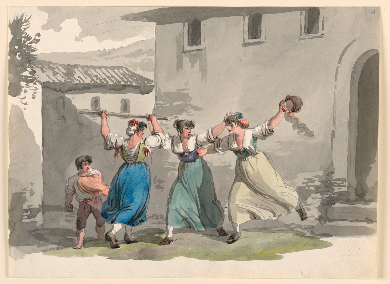 Zijwand, Diaper, 1863-70 door Bartolomeo Pinelli