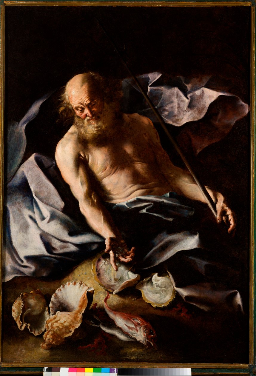 Neptunus door Bartolomeo Guidobono