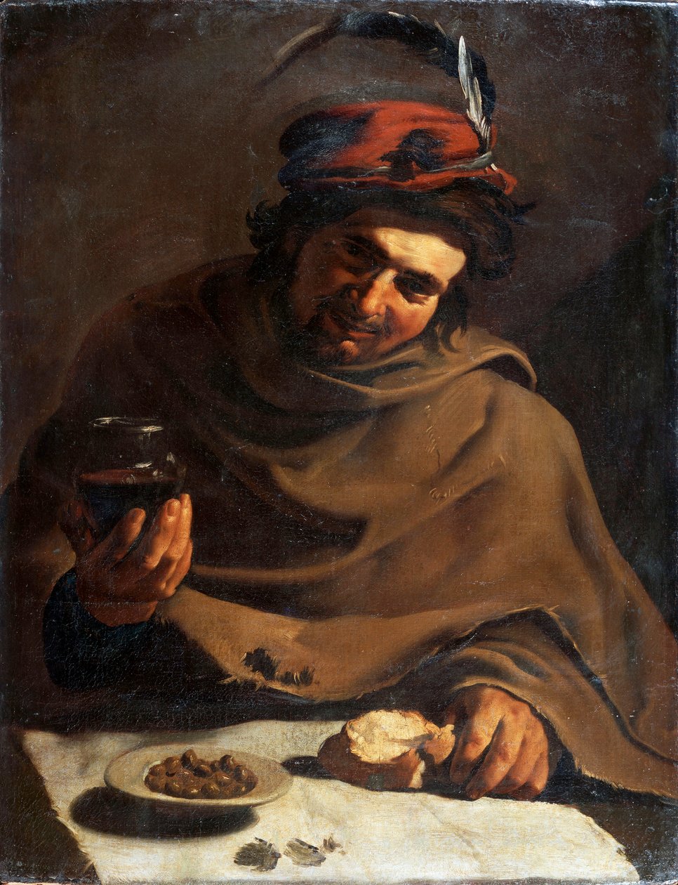 Ontbijt, begin 17e eeuw door Bartolomeo Manfredi