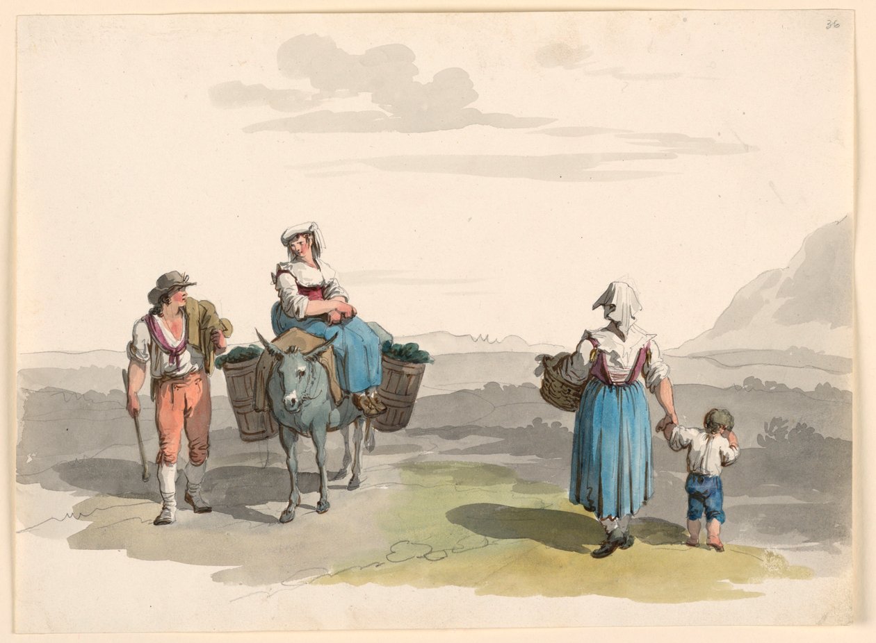 Op Weg naar Tivoli door Bartolomeo Pinelli