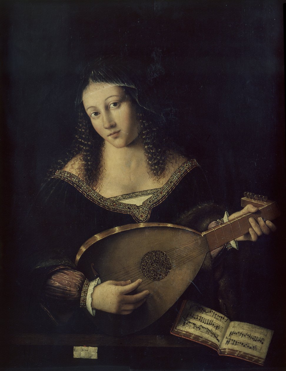 Luitspeler door Bartolomeo Veneto