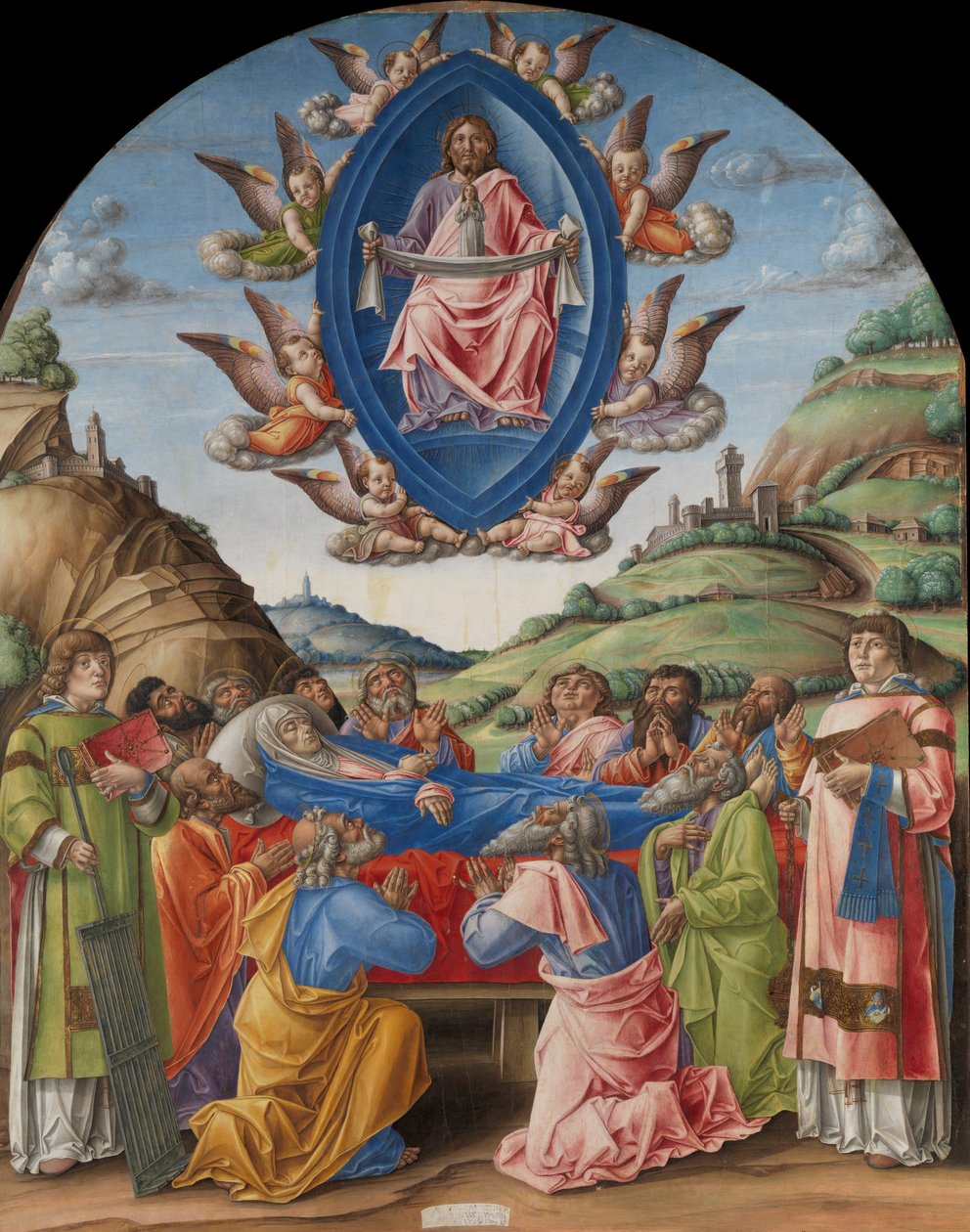 De dood van de Maagd door Bartolomeo Vivarini