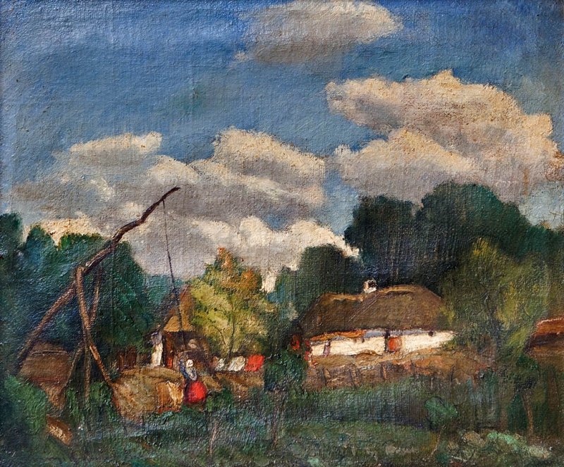 Boerenerf door Bela Ivanyi Grunwald