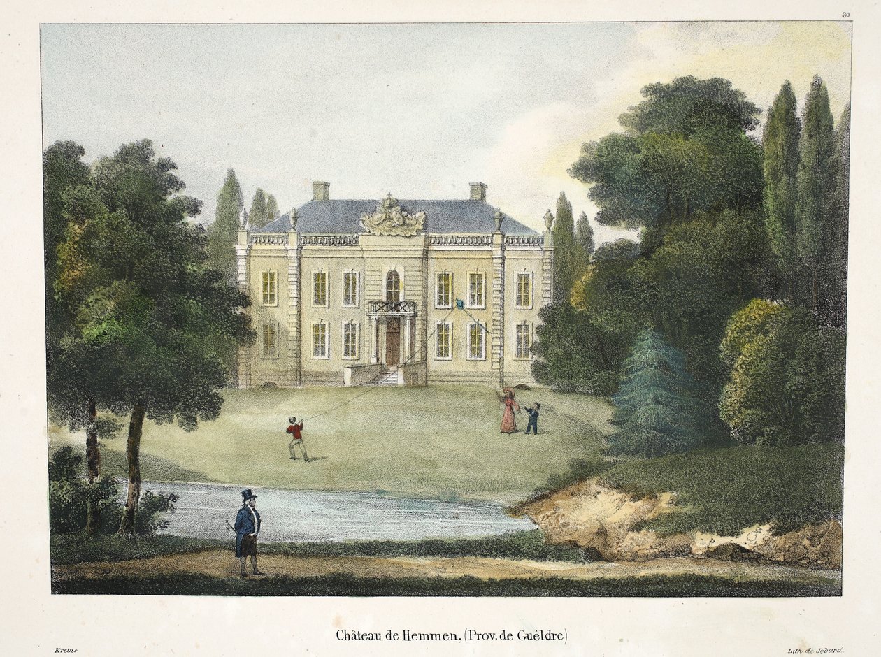 Kasteel van Hemmen, ca. 1895 door Belgian School