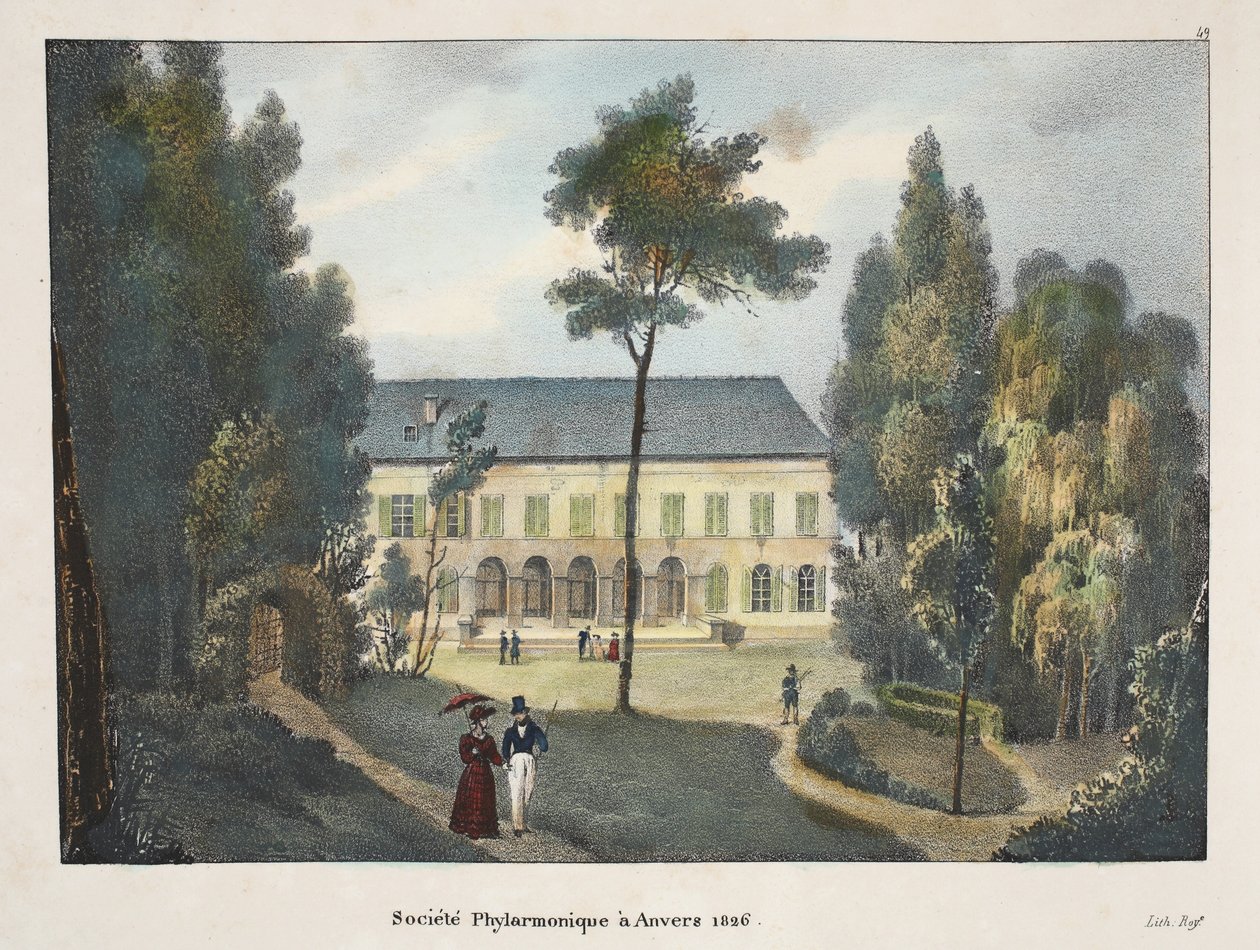 Filharmonische Vereniging in Antwerpen 1826, ca. 1895 door Belgian School