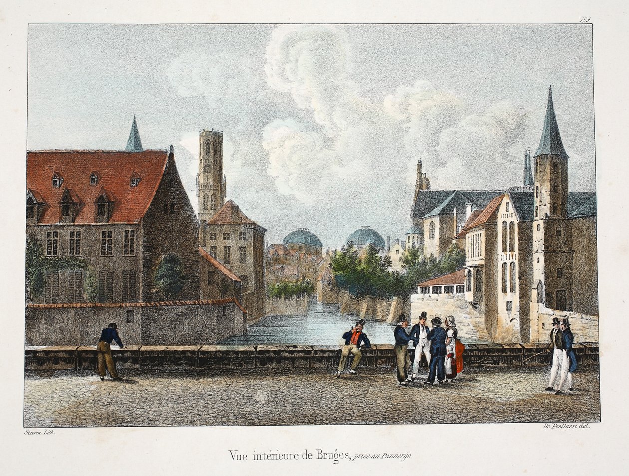 Binnenzicht van Brugge, ca. 1895 door Belgian School