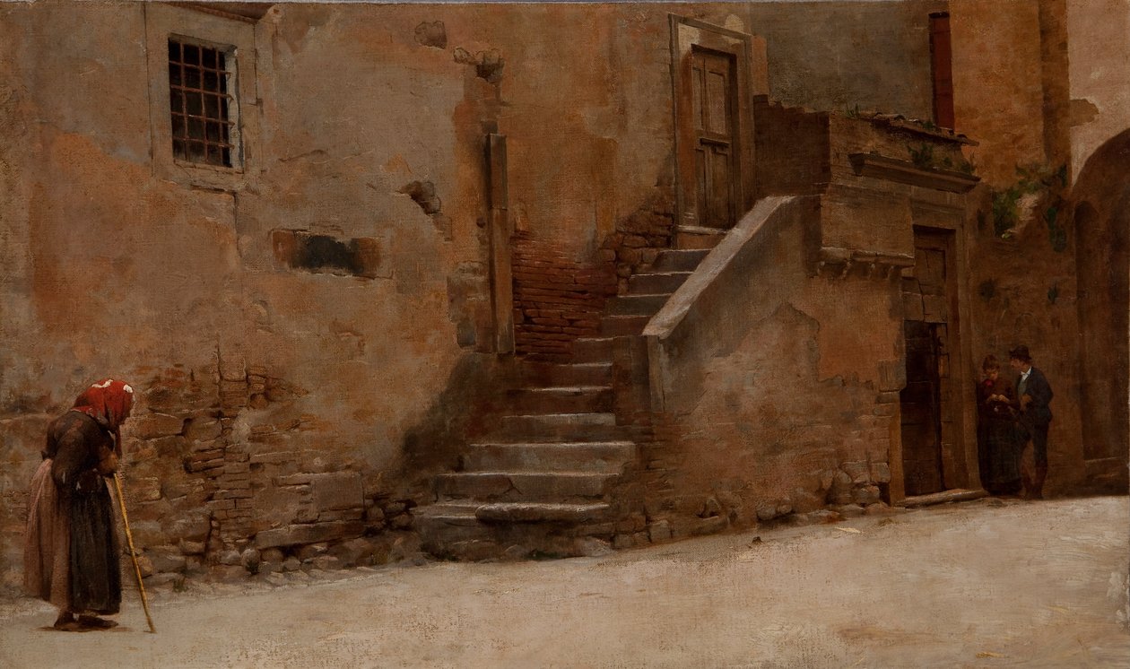 Straat in Italië door Belmiro de Almeida
