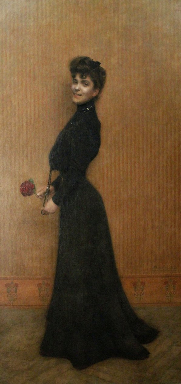 Dame met de Roos door Belmiro de Almeida