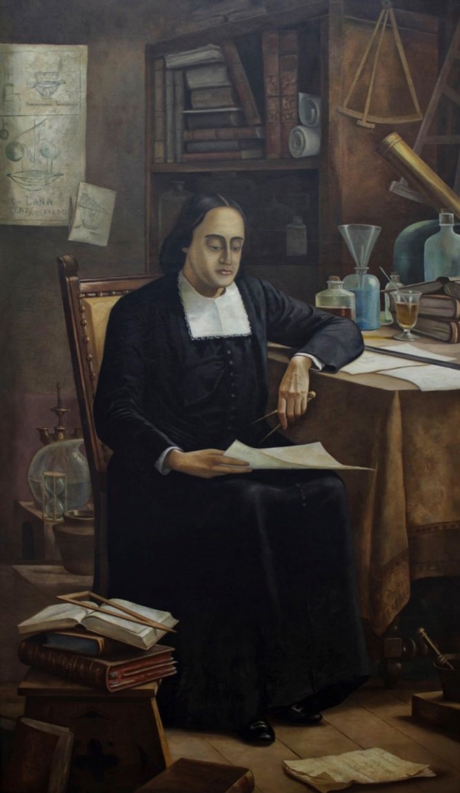 Portret van pater Bartolomeu de Gusmão door Benedito Calixto