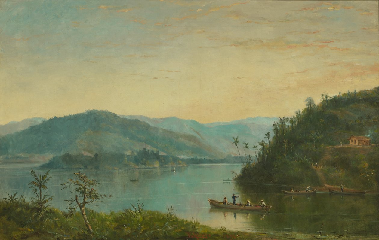 Benedito Calixto - Rivier Itanhaém, SP, 1896 door Benedito Calixto