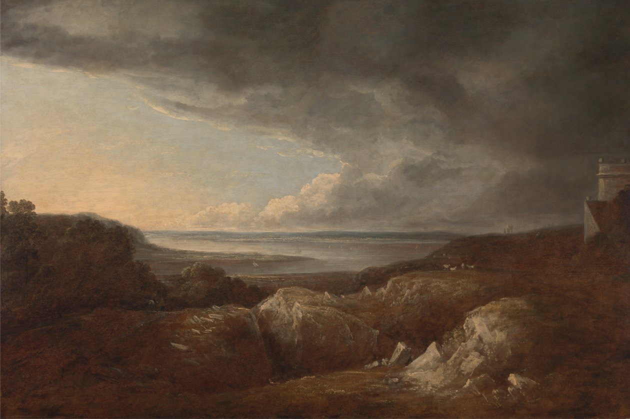Uitzicht op de Rivier Severn, nabij Kings Weston, Zetel van Lord de Clifford door Benjamin Barker