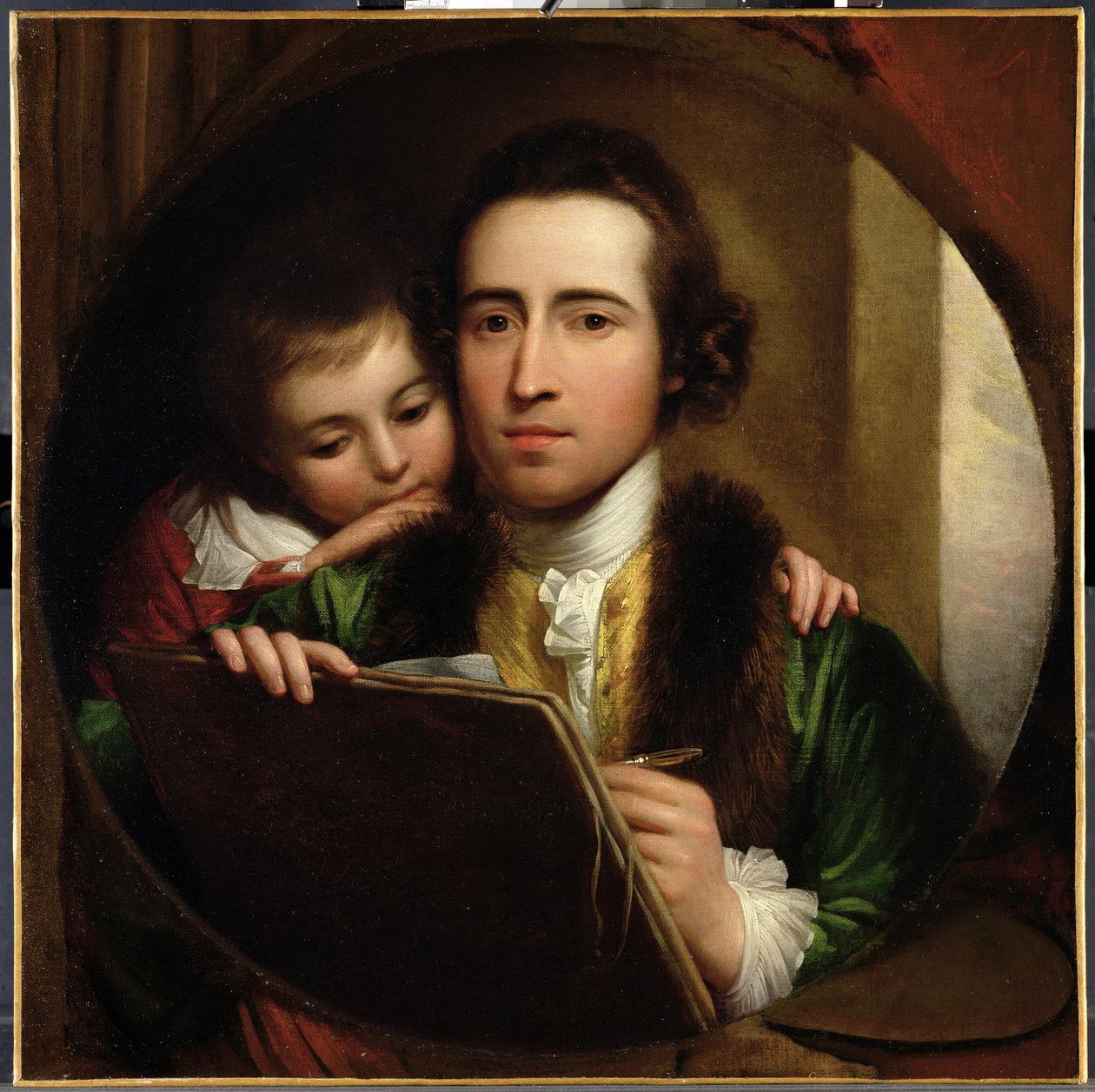 De Kunstenaar en zijn zoon Raphael, ca. 1773 door Benjamin West