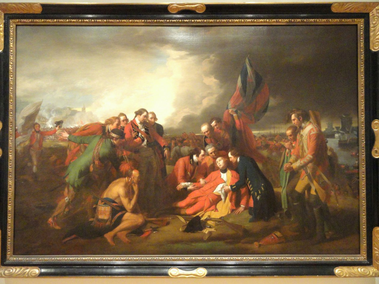 De dood van generaal Wolfe door Benjamin West