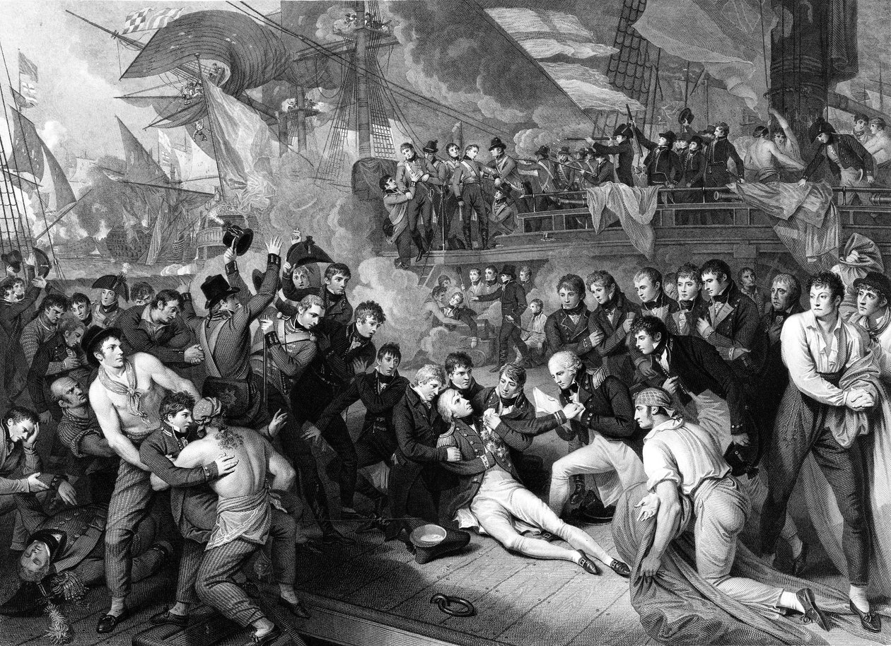 De dood van Horatio Nelson door Benjamin (after) West