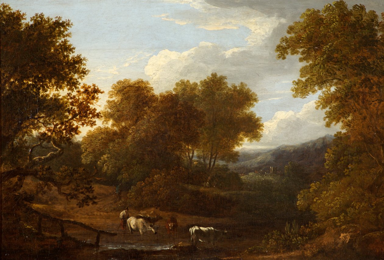 Uitzicht op Weston Church en Lansdown door Benjamin Barker