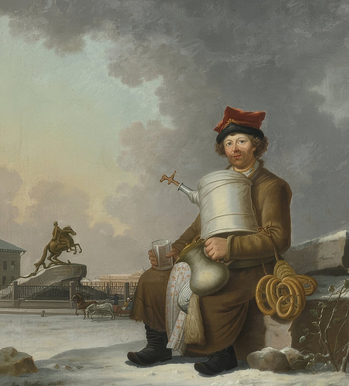 Sbiten-verkoper in Sint-Petersburg door Benjamin Paterssen