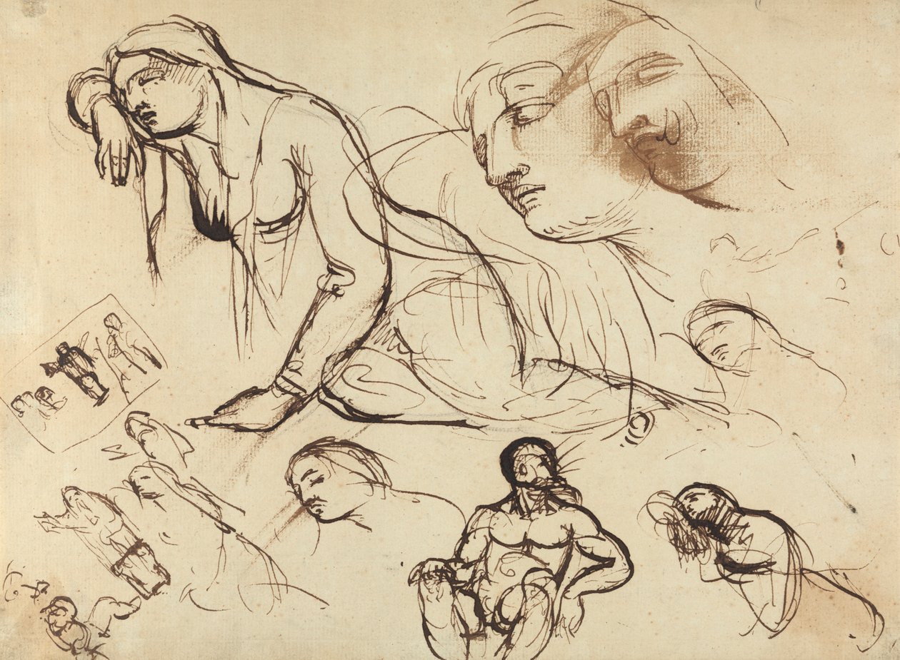 Figurenstudies van de Maagd Maria door Benjamin Robert Haydon