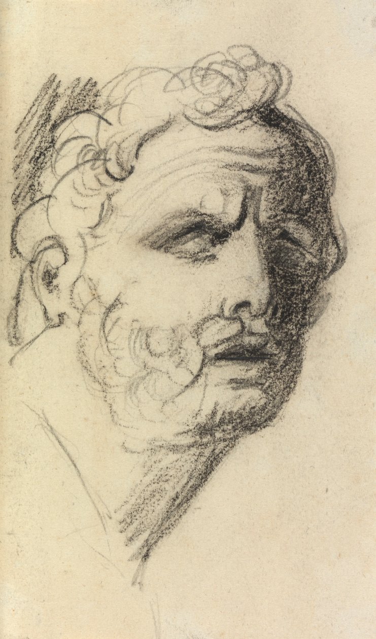 Portretstudie van een man door Benjamin Robert Haydon