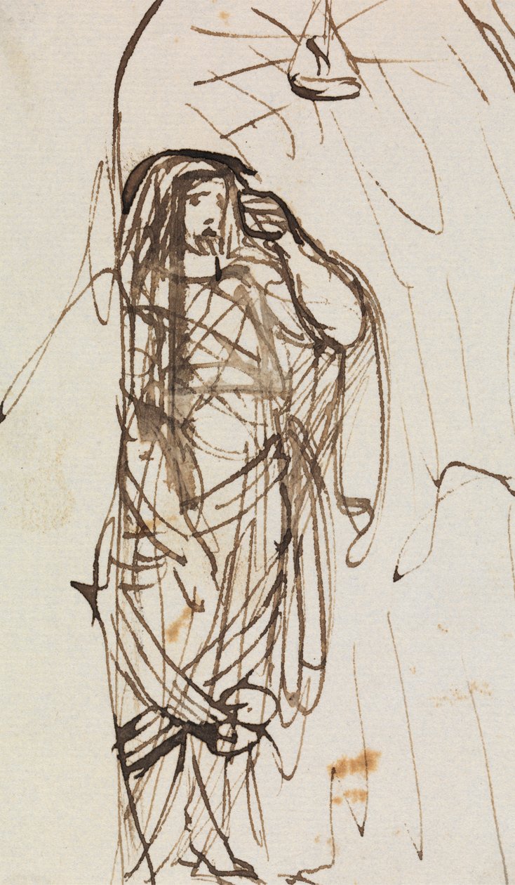 Studie van de opstanding van Lazarus door Benjamin Robert Haydon