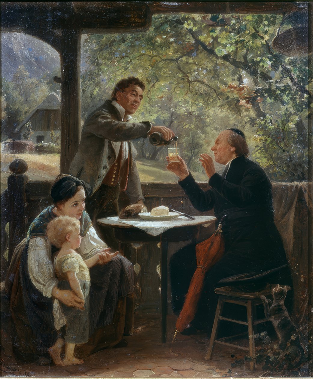 Het bezoek van de pastoor door Benjamin Vautier