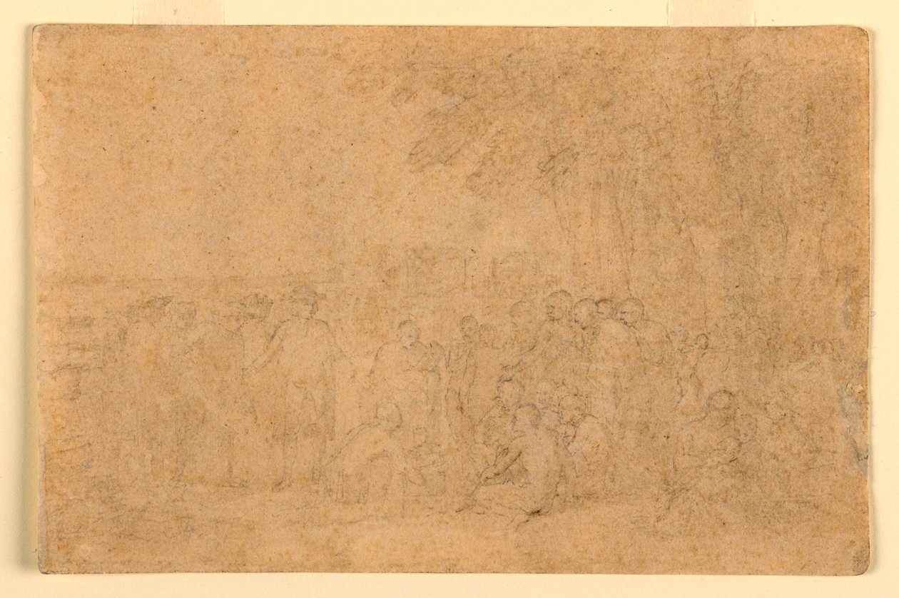 Tekening, Schets voor "Penns Verdrag", 1772 door Benjamin West