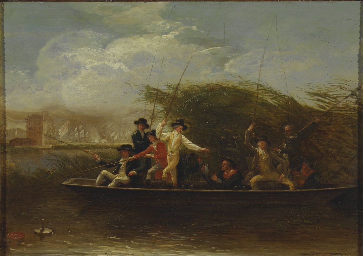Heren vissen door Benjamin West