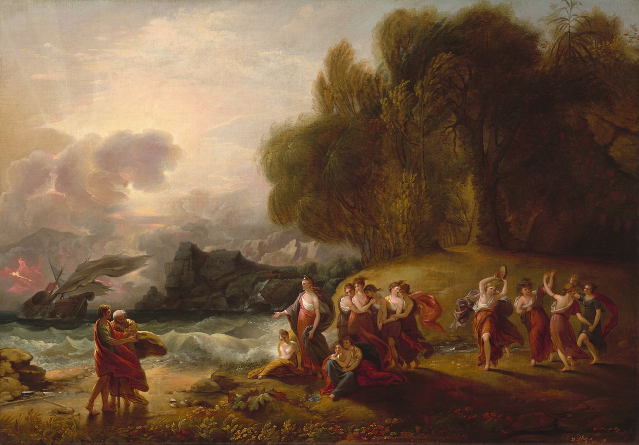 Telemachus en Calypso door Benjamin West
