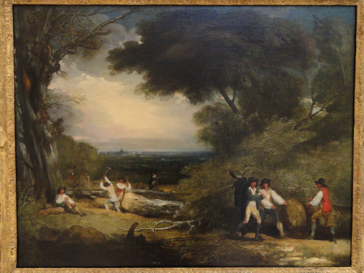 Houthakkers in Windsor Park door Benjamin West