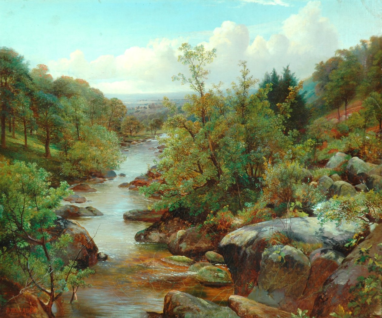 Welsh Landschap door Benjamin Williams Leader