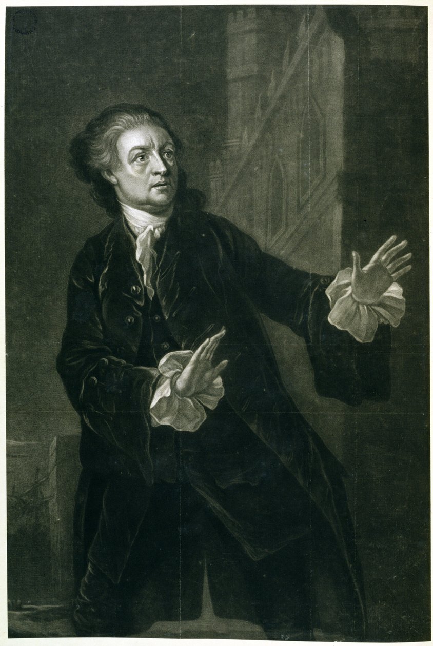 David Garrick (1717-79) als Hamlet door Benjamin Wilson