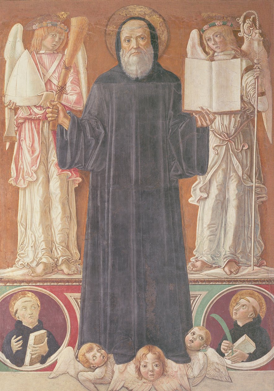 St. Benedictus in glorie door Benvenuto di Giovanni
