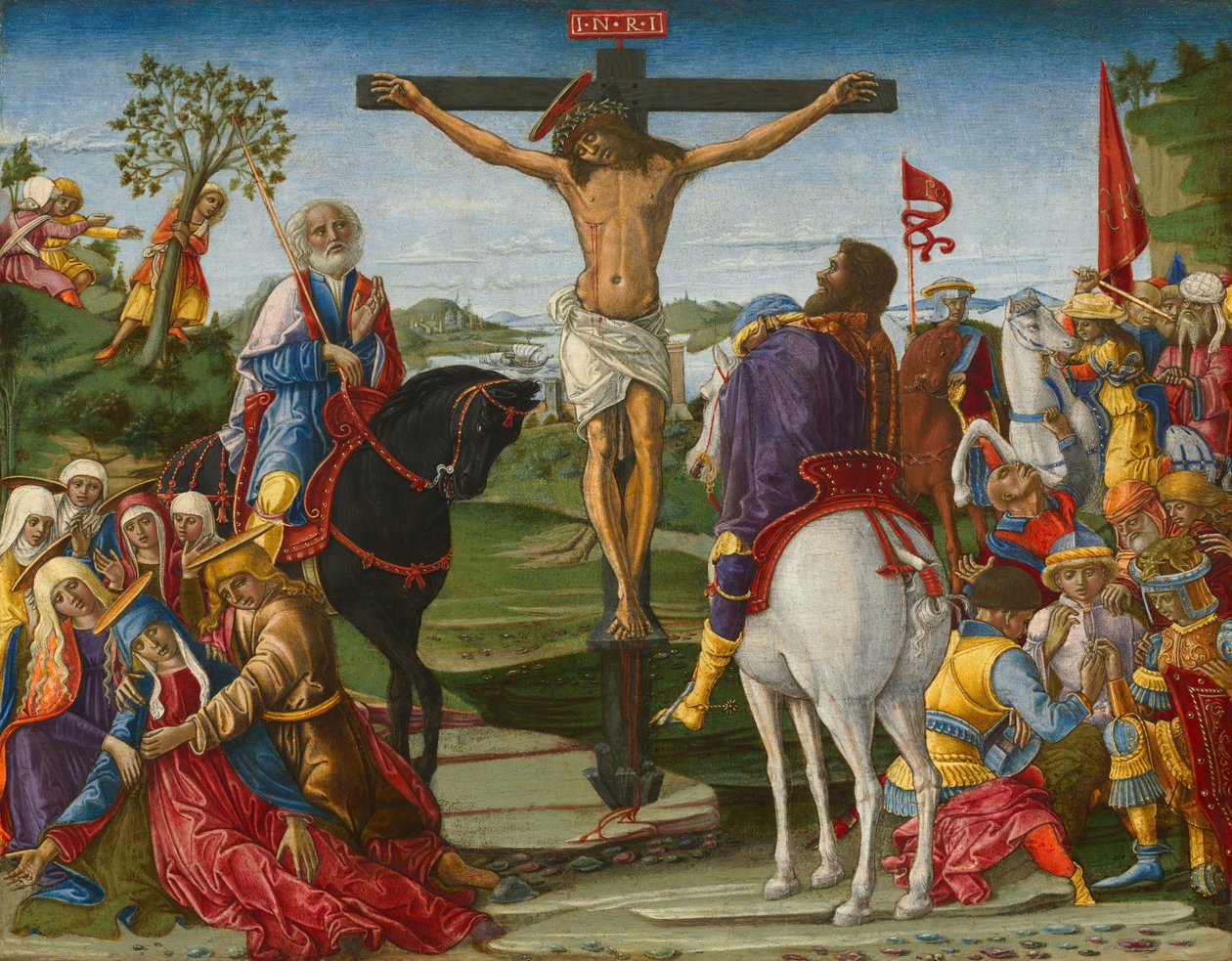 De Kruisiging, waarschijnlijk 1491 door Benvenuto di Giovanni